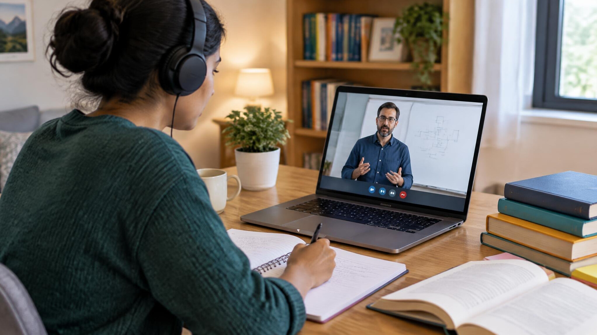 adult student taking online course