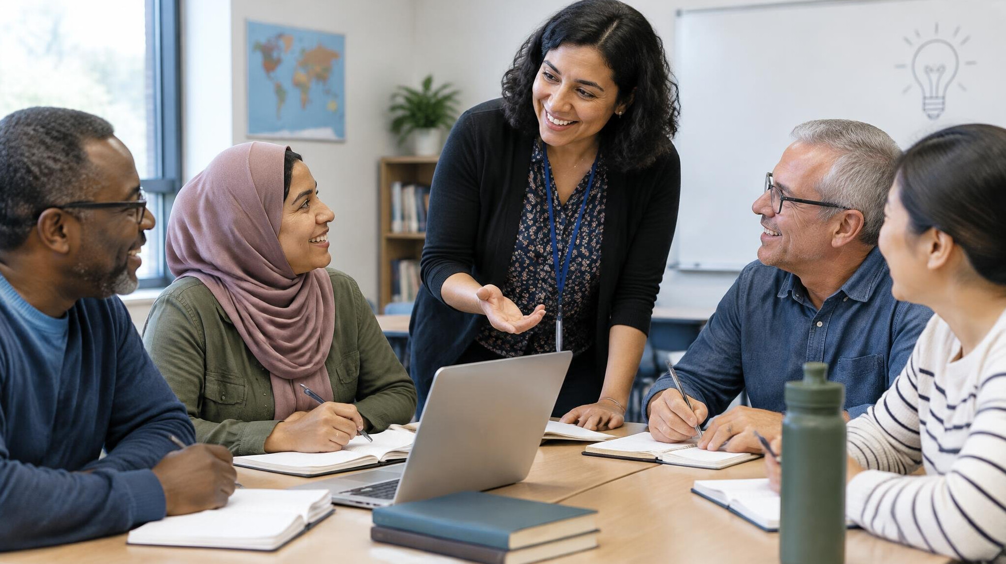 adult learners smiling