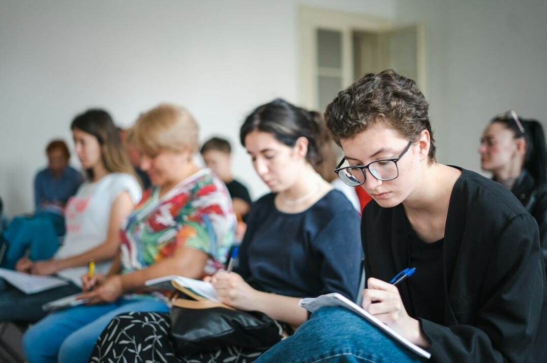 group of adult learners